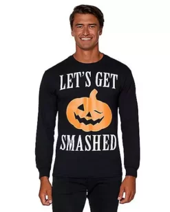 Let's Get Smashed Long Sleeve T Shirt -So Much Fun Its Scary Shop 01353580 a