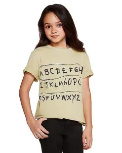 Kids Stranger Things Alphabet Wall T Shirt - Stranger Things -So Much Fun Its Scary Shop 01381797 c