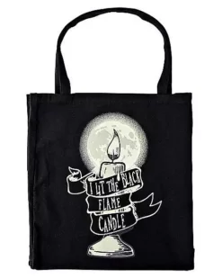 Black Flame Candle Tote Bag - Hocus Pocus