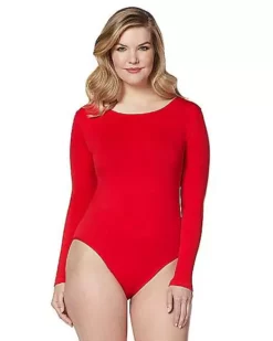 Long Sleeve Red Bodysuit -So Much Fun Its Scary Shop 01394188 a