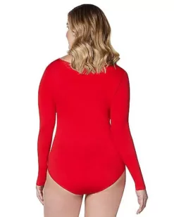 Long Sleeve Red Bodysuit -So Much Fun Its Scary Shop 01394188 b