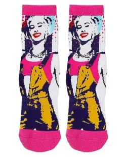 Harley Quinn Face Crew Socks - Birds Of Prey