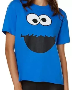 Adult Cookie Monster T Shirt - Sesame Street -So Much Fun Its Scary Shop 01496322 c