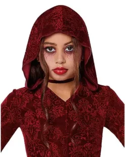 Kids Red Hooded Dress -So Much Fun Its Scary Shop 01558410 c