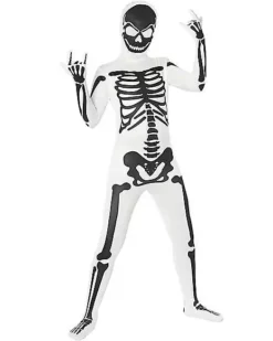 Black And White Skeleton Skin Suit Costume