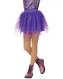 Kids Purple Tulle Skirt