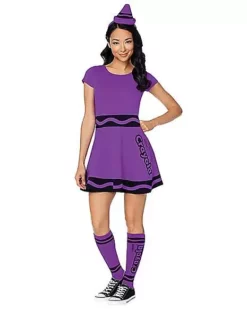 Adult Vivid Violet Crayon Dress Costume - Crayola