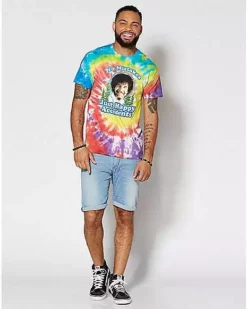 Happy Accidents Tie Dye Bob Ross T Shirt -So Much Fun Its Scary Shop 03211547 c