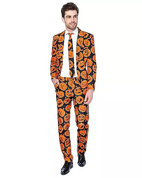 Adult Spooky Pumpkin Suit 1 Adult Spooky Pumpkin Suit