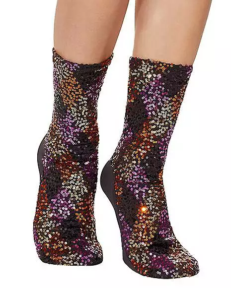 Harley Quinn Sequin Socks - Birds Of Prey 1 Harley Quinn Sequin Socks - Birds Of Prey